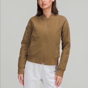 Mauve Lululemon bomber jacket, size 10